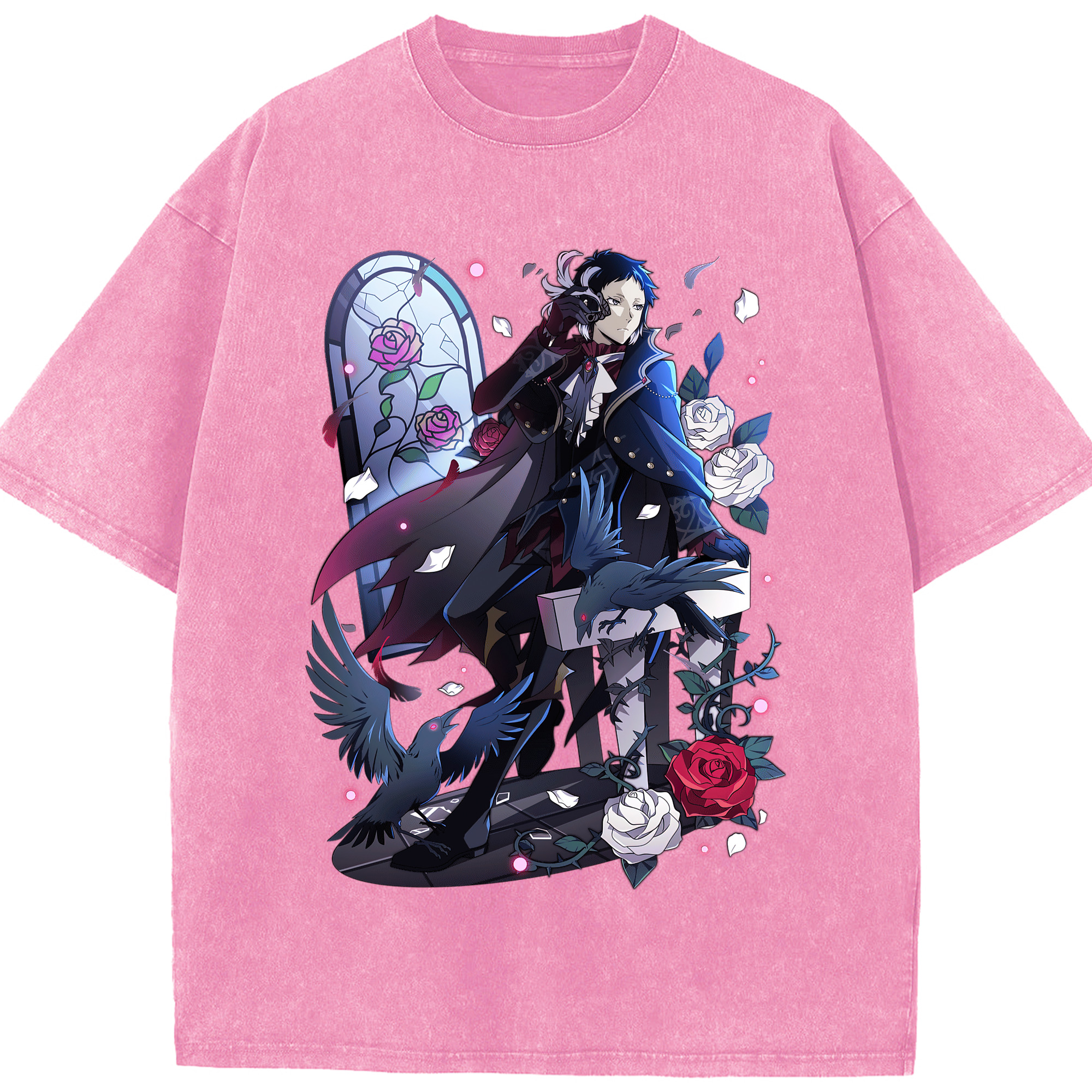 （画像用） 文豪ストレイドッグス Bungo Stray Dogs 綿100% ヴィンテージ風 半袖Tシャツ（フロントプリント）
